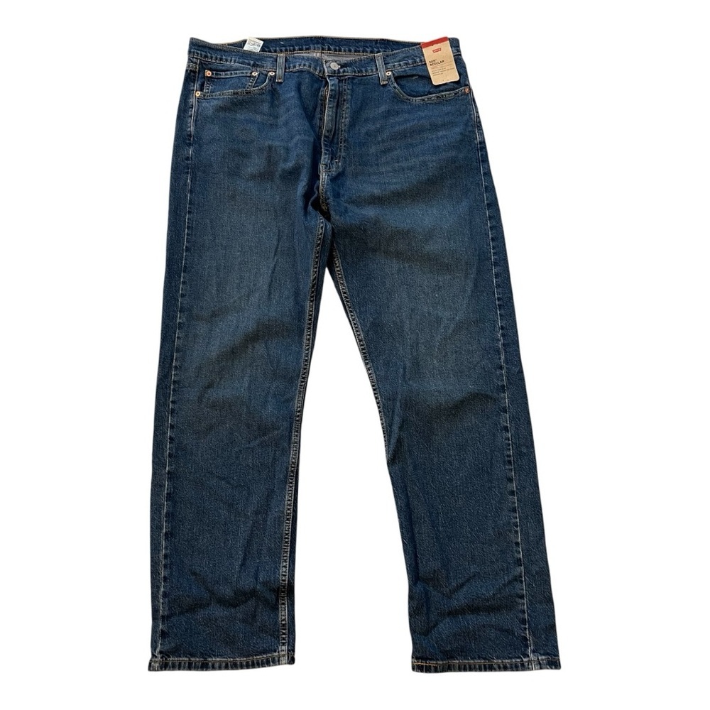 Levi Strauss & Co Men's 505 Regular Straight Leg Stretch Jeans- 42x32